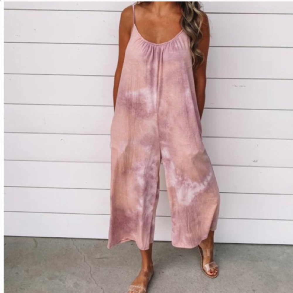 Cherish Mauve wide leg romper